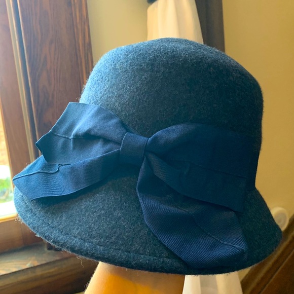 LAST CHANCE GIOVANNIO NEW YORK 100% wool hat navy - Picture 5 of 12